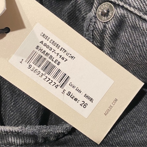 NEW Agolde Criss Cross Straight Jeans - Picture 7 of 7